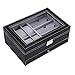 FINEFEY Watch Box Sunglasses Organizer with Jewelry Box for Men Women