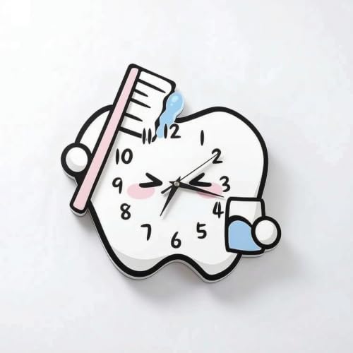 Reloj de pared con forma de diente predolo para amenizar esperas en consultas 3