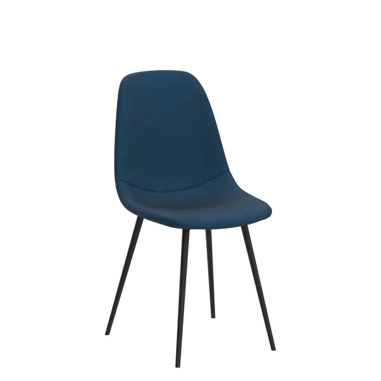 BAÏTA Lena Stuhlset, 4 Stühle – Samtbezug Taupe, Metallbeine Schwarz, Sitzhöhe 47 Cm, Max. 100 Kg