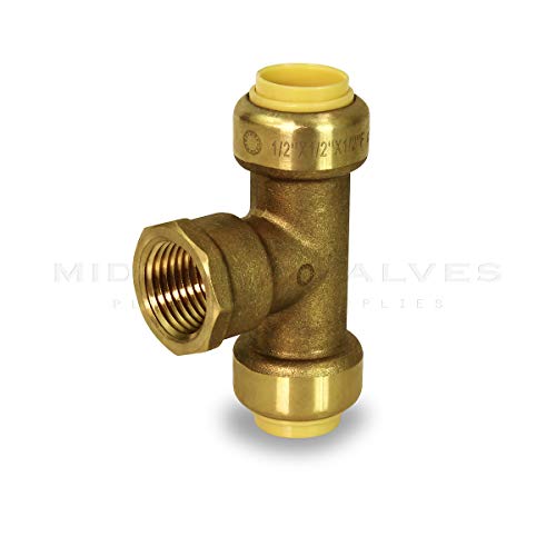 Supply Giant VQDUG34 Push x Push X Female 3/4 Inch Quick & Easy Installation with Corrosion Resistant To Improve Longevity, Connects Copper, CTS CPVC & PEX Pipes