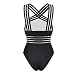 JURTEE Siamés Solid Color Bikini Monokini Push-Up Pad Trajes De Baño De...