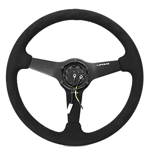 Nrg Innovations Rst-037Mb-Sa 1" Deep Dish 3-Spoke Steering Wheel With Horn Button,6 X 70Mm Bolt Pattern, Matte Black #TOP4