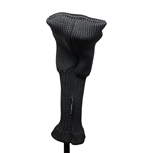 Majek All Hybrid Golf Club Black Sleek Tight Fit Headcover Set 3-Sw Acrylic Head Covers 3 4 5 6 7 8 9 Pw Sw (Total Of 9 Hybrid Head Cover Set) #TOP7