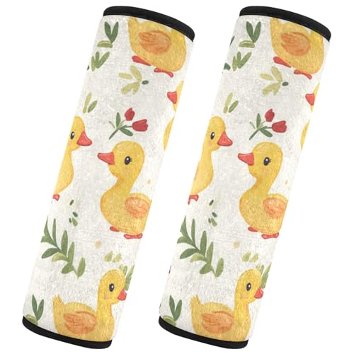 Seat Belt Covers 2 Pack Ducks Pineapple Car Seat Strap Covers Super Soft Cute Car Seat Neck Cover for Boys Girls Adults Babies S