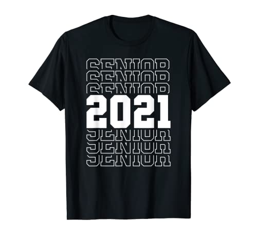 Clase de Graduación Senior HS 2021 en colores escolares populares Camiseta