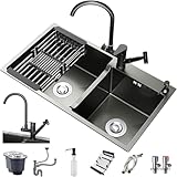 ensemble meuble salle de bain double vasque 120 cm Améliorez votre cuisine avec notre ensemble complet d'accessoires de 4/8 pièces. Cet évier de cuisine polyvalent dispose d'un grand évier double, d'un égouttoir, d'un tuyau de vidange et d'un panier de vidange rétractable, assurant une fonctionnalité efficace. Inclus : un distributeur de savon, un tuyau d'entrée d'eau, une valve Gle et un robinet pour améliorer votre expérience de cuisine. Parfait pour les maisons modernes, cet ensemble allie style et praticité.