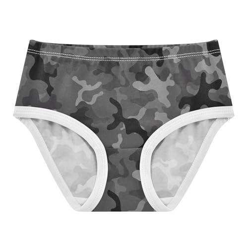 Fun Girls Underwear Toddler 2t Cotton Little Girl Panties Abstract Camouflage Black Grey Briefs Undies Kids
