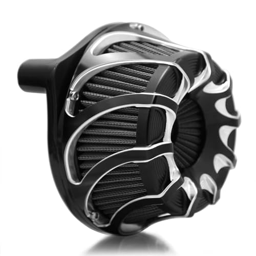 Image of For harley air cleaner filter Touring street glide road king electra tri trike Dyna Sportster XL 883 1200 Softail air intake (Drift style -Contrast Cut, D-For M8 Touring /Softail 2018-UP)