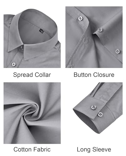 Image of J.VER Button Down Shirts for Women Stretch Collared Long Sleeve Dress Shirt | Business Casual, for Work Office, Meetings, Dinner, Dates, Travel, Leisure, Elegant, Workout, Social Gathering, Commute