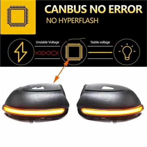 Intermitentes dinámicos para VW Passat CC Jetta Scirocco y Eos luces LED espejo 5