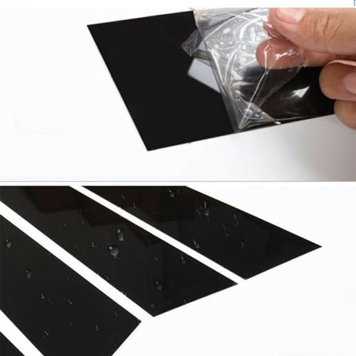 Pegatinas de postes negros para Porsche Macan, protectores decorativos de puertas 2