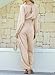 Happy Sailed Womens Loose Long Sleeve Belted Wide Leg Pant Romper Jumpsuit Business Casual One Piece Outfits Medium Apricot