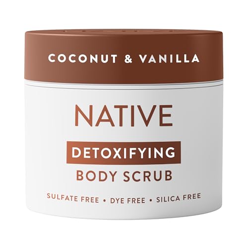 Native Exfoliating Body Scrub, Coconut & Vanilla Scent, Gentle Body Polish for Soft, Smooth Skin,...