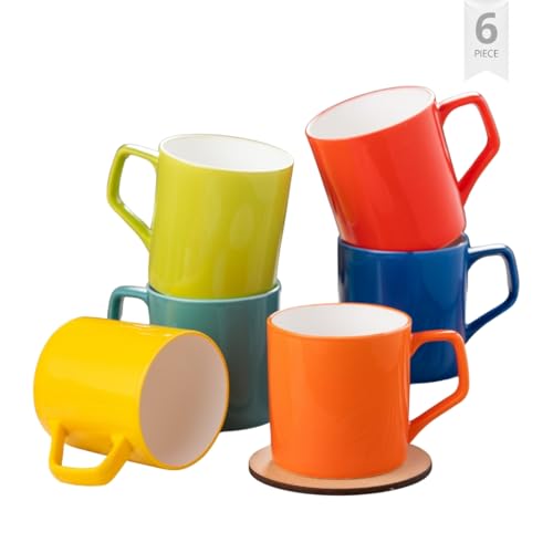 Image of Clay Craft Fine Ceramic Director Coffee Mug Set of 6-215 Ml Each, Mugs for Coffee, Cups Set, Ideal for Gifting, Perfect for Home & Office, Elegant Ceramic Tea Cup Set (Tygorb)