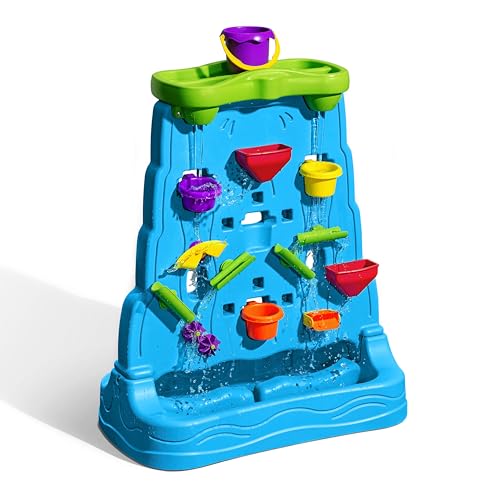 Step2 Waterfall Discovery Wall, Kids Double-Sided Water and Sand Activity Sensory Table, Summer Outdoor Toys, 13 Piece Toy Accessories, For Toddlers 1.5+ Years Old - image 2
