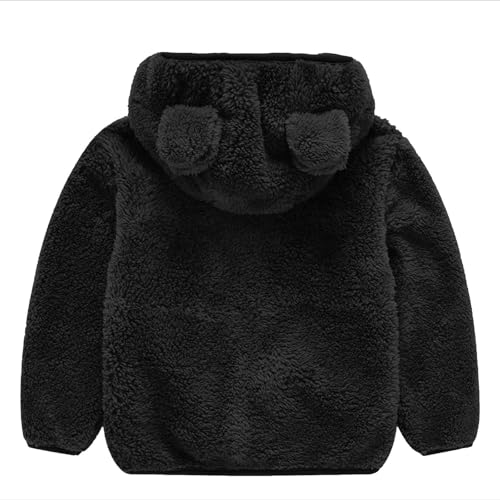Baby Girls Winter Fleece Coat Cute Bear Ear Hooded Jackets Windbreaker Warm Cotton Jackes Outwear Clothes With Pockets2