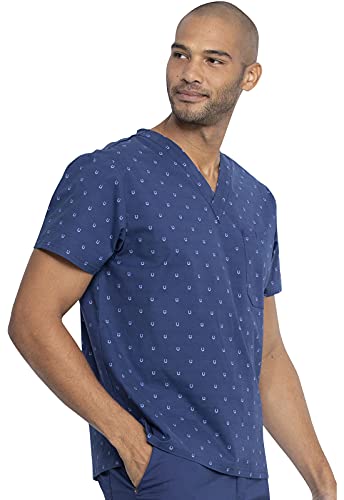 Image of Dickies EDS Signature Scrubs for Women and Scrubs for Men, Unisex One Pocket V-Neck Top in Soft Brushed Poplin 83706