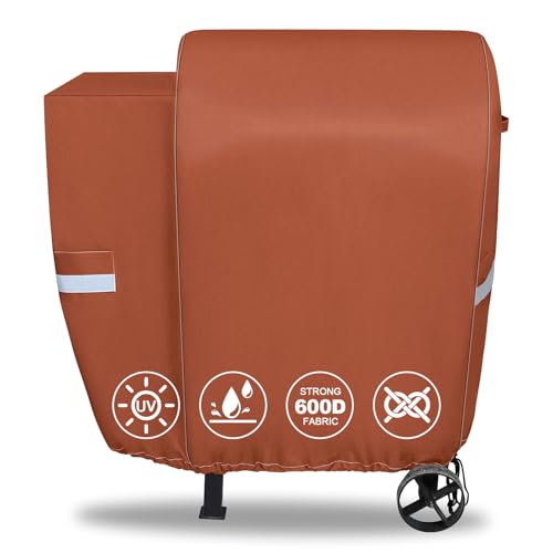 73700 Grill Cover for Pit Boss 700FB Lexington 540 and Lexington 500 Classic 700 Wood Pellet Grills 600D Waterproof Fade Resistant BBQ Grill Cover with Elastic Drawstrings Brown