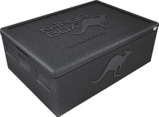 Expert 60x40 cm schwarz 53-80L – Leichte Thermobox mit Stabiler Boden-Deckel-Konstruktion, glatter Innenfläche, Styroporbox-Alternative, spülmaschinenfest, temperaturbeständig