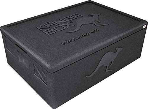 Expert 60x40 cm schwarz 53-80L – Leichte Thermobox mit Stabiler Boden-Deckel-Konstruktion, glatter Innenfläche, Styroporbox-Alternative, spülmaschinenfest, temperaturbeständig