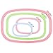 Similane 4 Pieces Plastic Embroidery Hoops Square Cross Stitch Hoops Set (Multicolor) for Embroidery and Cross Stitch