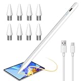 Stylet Tablette Stylet Universel pour Tablette Compatible iPhone/Samsung/Xiaomi/Huawei, Stylos pour Écrans Tactiles avec 8 Pointes de Remplacement Sensibilité à l'Inclinaison Rejet de Paume