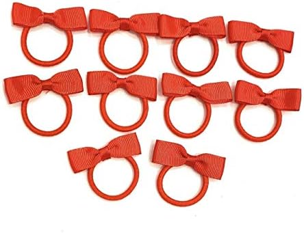 10 Bundle Set School Hair Bobbles for girls. Girls Toddlers Bow Elastic