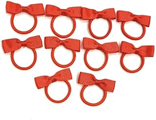 10 Bundle Set School Hair Bobbles for girls. Girls Toddlers Bow Elastic