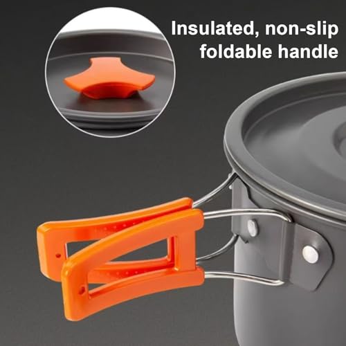 Ustensiles de cuisine camping pack portable et emboîtable - 6