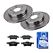Produktbild ATE Bremsen-Set 2 Bremsscheiben + Bremsbeläge Einbau Hinten Bremsscheiben-Set Scheibenbremsen IJF141HNH4 passend für Ford Focus 100-Max DM2 Focus 2