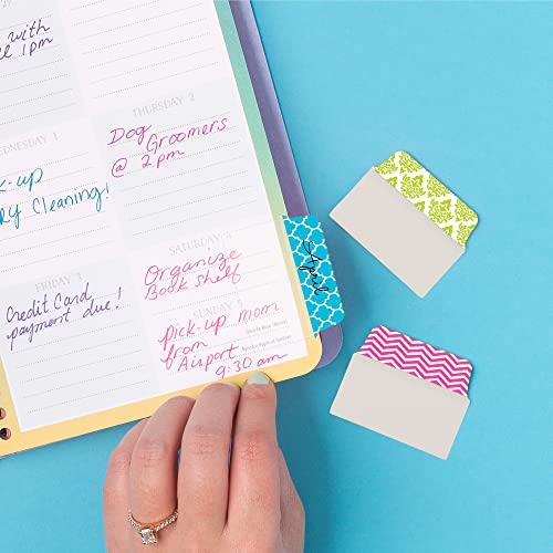 Image of Avery Multiuse Ultra Tabs, 2 inch x 1.5 inch, 2-Side Writable, Assorted Designs, 24 Repositionable Tabs (74774)