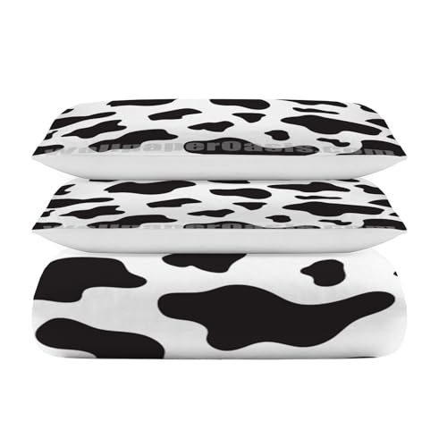 Housse de couette vache 3D en parure de lit avec fermeture éclair - 3