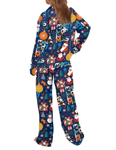 Image of SHESHOW Satin Pajamas for Women Set Long Sleeve Button Down Sleepwear 2 Piece Nightwear Women Pjs Sets Size XS-XXL