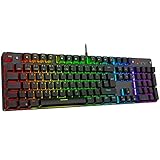 [page_title]-havit Mechanische Gaming Tastatur, QWERTZ Tastatur (Deutsches Layout) mit roten Schaltern, Mechanische Tastatur für PC Gamer und Arbeits, Schwarz (HV-KB432L)