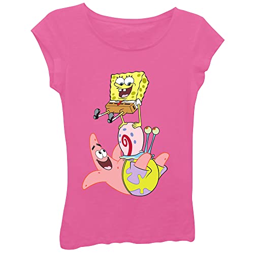 Nickelodeon Spongebob Squarepants, Patrick, & Gary Girls Short Sleeve T-Shirt
