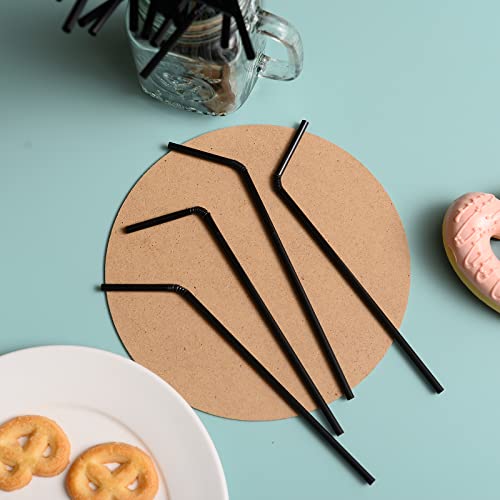 Pitillos desechables flexibles negros 200 pack 21 cm miniatura 5
