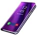 Produktbild Conie Handy Hülle für Samsung Galaxy S10 Plus Cover View Spiegel Case, Handyhülle mit Aufstellfunktion Flip Schutzhülle für Galaxy S10 Plus, Lila