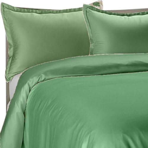 Parure de lit rouge California King en satin de modal doux - 6