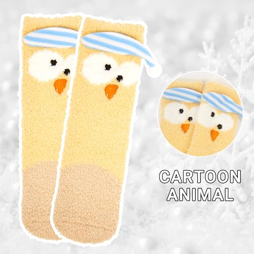 Image of Benefeet Sox Womens Girls Fuzzy Socks Cute Animal Cozy Soft Socks Funny Comfy Fluffy Slipper Socks Thick Plush Sleeping Socks
