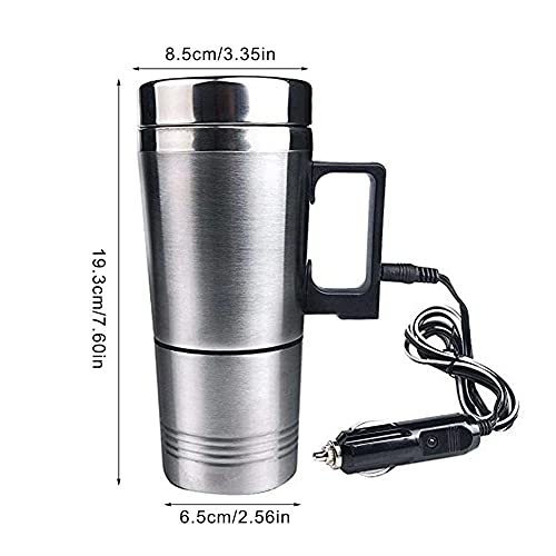 Tetera eléctrica de acero inoxidable para auto 12V miniatura 6
