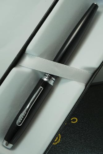 Image of Cross Coventry Black Rollerball Pen - Refillable, Medium Point, Black Ink, Everyday Gift Box