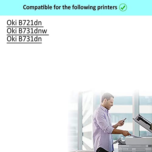 Image of High Yield B721 B731 Black Toner Cartridge for 45488801 Toner