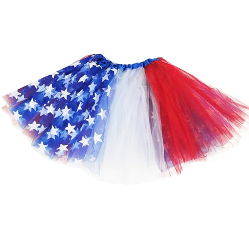 Winrola Red White Blue Tutu Skirt For Women Teens Girls American Star Tutu Skirt Adult 4Th Of July Usa Patriotic Spirit Week Tutu  cover