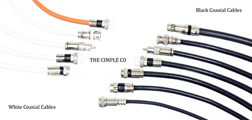 15' Feet, White Rg6 Coaxial Cable (Coax Cable) With Weather Proof Connectors, F81 / Rf, Digital Coax - Av, Cable Tv, Antenna, And Satellite, Cl2 Rated, 15 Foot #TOP6