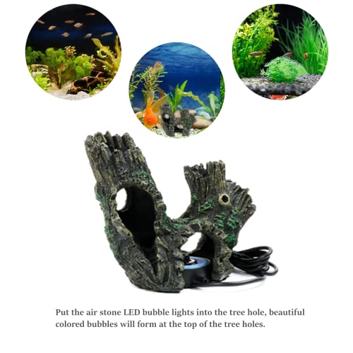 Luci Colorate a Bolle D'aria a LED per Acquario, Ornamenti per Acquari con Fori per Alberi, Illuminazione per Acquari con Valvole di Ritegno, Tubo Dell'aria, Adattatore di Alimentazione - Image 7