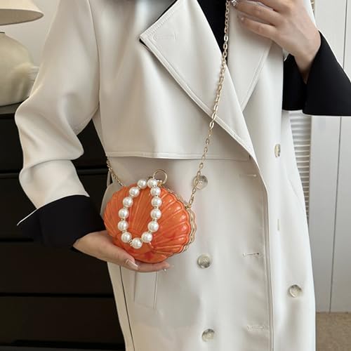 Image of Women Seashell Evening Bag Purse Mermaid Chain Strap Clutch Handbag Shoulder Bag | Seashell