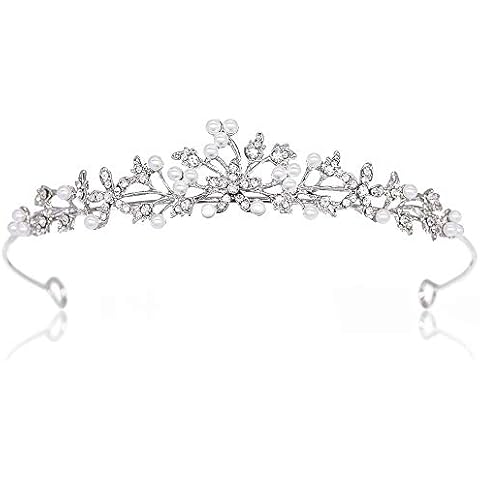 Rhinestone Crystal Tiaras and Crowns Headband For Women Birthday Pageant Wedding Prom Princess Crown (A-006) Cover