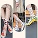 ASDIIT 5 Pairs Vintage Fashion Nylon Flower Mesh Socks for Women, Jacquard Women’s Summer White Sheer Ankle Sock