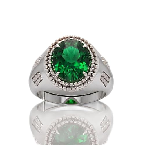 Bague émeraude verte naturelle ajustable : finis les problèmes de taille