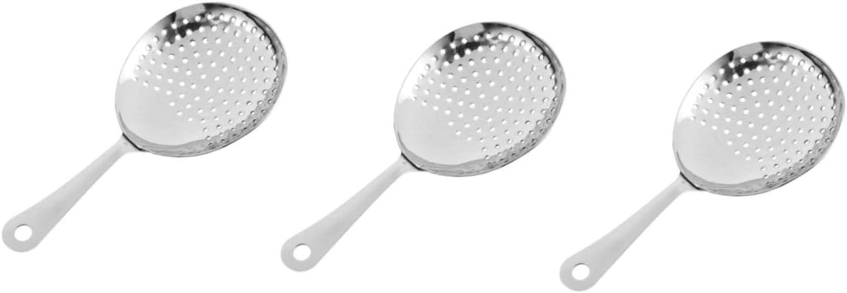 OUNONA 3pcs Cocktail Strainer Filter Mesh Bartender Accessory Stainless Steel Barware